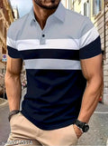 Men's Color Block T-shirts Shirt, Half Sleeves